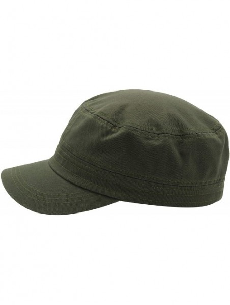 Baseball Caps Cadet Army Cap - Military Cotton Hat - Olive - CY12GW5UV93 $12.90