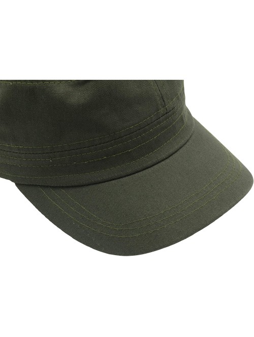 Baseball Caps Cadet Army Cap - Military Cotton Hat - Olive - CY12GW5UV93 $12.90