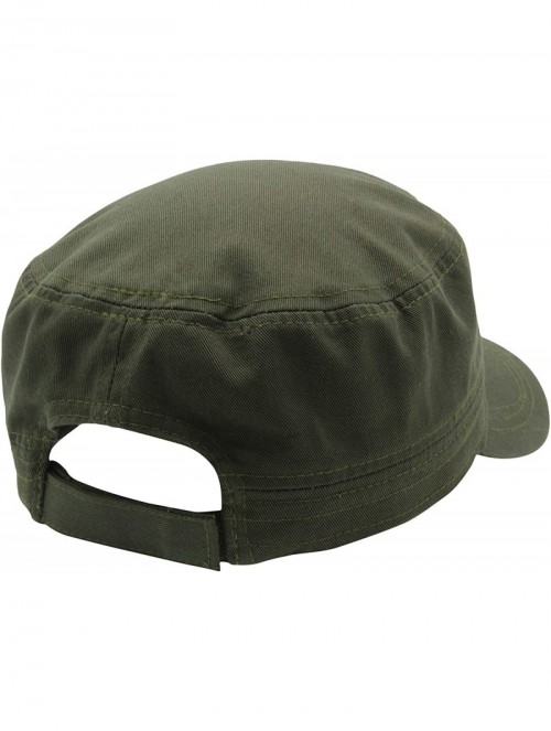 Baseball Caps Cadet Army Cap - Military Cotton Hat - Olive - CY12GW5UV93 $12.90