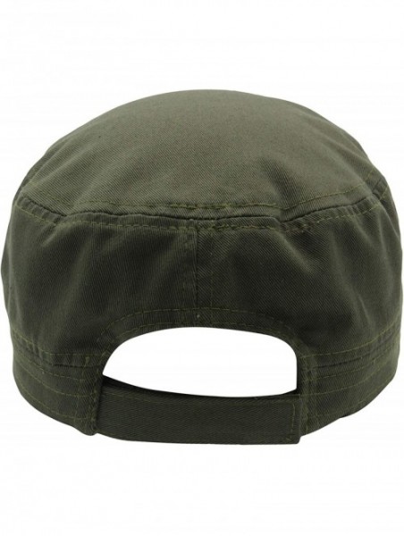 Baseball Caps Cadet Army Cap - Military Cotton Hat - Olive - CY12GW5UV93 $12.90