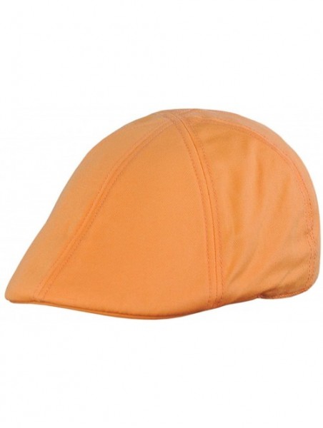 Newsboy Caps Fashionable Solid Color Unisex Cotton Duck Bill Newsboy Ivy Cap - Apricot - CJ18OTD8YRI $15.01