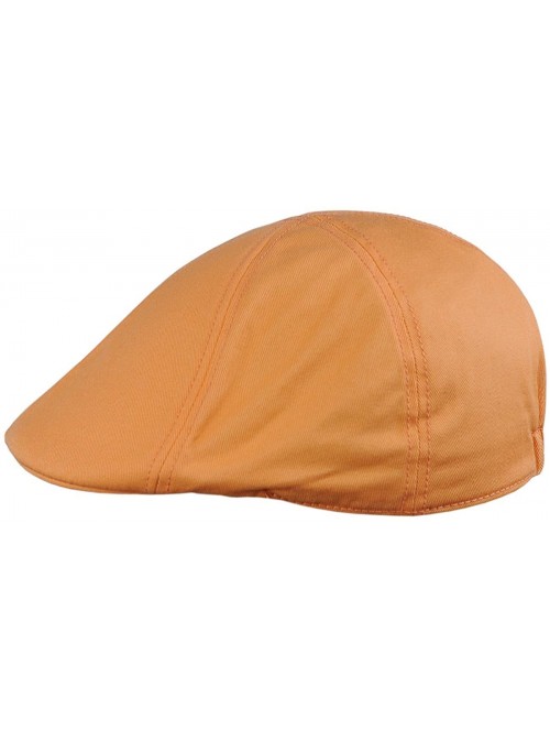 Newsboy Caps Fashionable Solid Color Unisex Cotton Duck Bill Newsboy Ivy Cap - Apricot - CJ18OTD8YRI $15.01