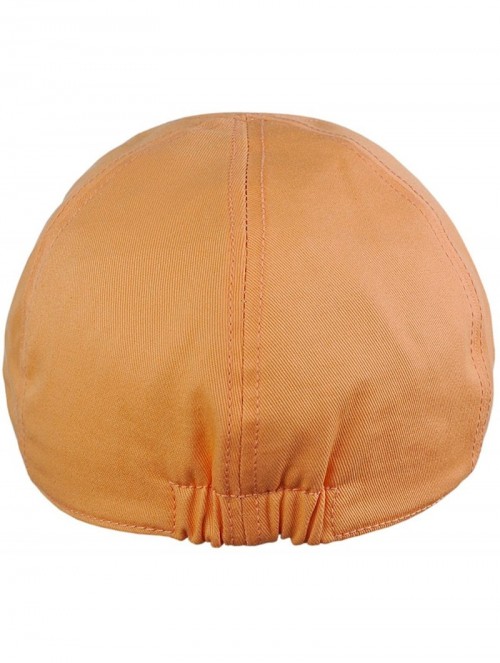 Newsboy Caps Fashionable Solid Color Unisex Cotton Duck Bill Newsboy Ivy Cap - Apricot - CJ18OTD8YRI $15.01