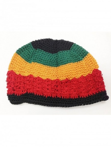 Skullies & Beanies Kufi Cap Rasta 4687 - Rasta - CY1104BYV6V $13.30