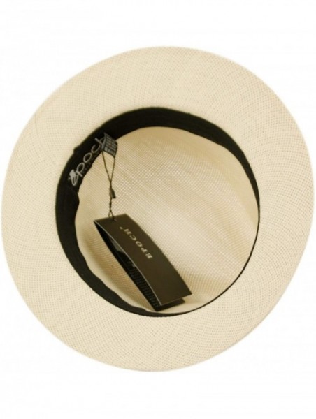 Fedoras Mens Summer Fedora Cuban Style Short Brim Hat - F2688natural - CC18QINZIO3 $30.22