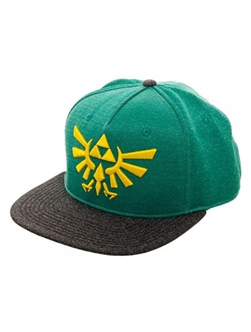 Baseball Caps Green & Grey Marled Nintendo Legend Of Zelda Triforce Snapback - CE188WC589S $33.97