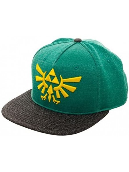 Baseball Caps Green & Grey Marled Nintendo Legend Of Zelda Triforce Snapback - CE188WC589S $33.97