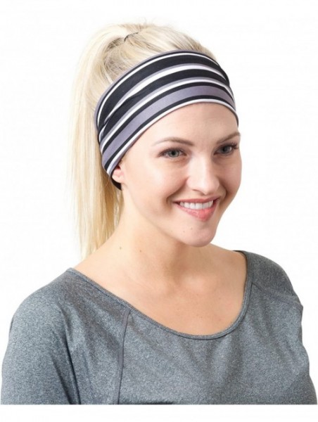 Headbands Yoga Headbands Women Men - Black 2 Pack - CU129FZCSMP $18.39