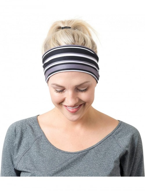 Headbands Yoga Headbands Women Men - Black 2 Pack - CU129FZCSMP $18.39