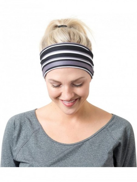 Headbands Yoga Headbands Women Men - Black 2 Pack - CU129FZCSMP $18.39