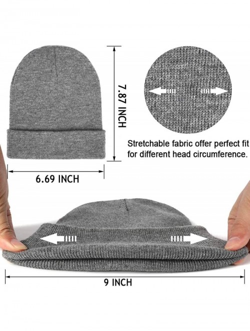 Skullies & Beanies Beanie for Men&Women- Daily Wool Beanies Unisex Winter Cuffed Plain Skull Knit Hat Cap - C5192SDW6Y3 $11.97