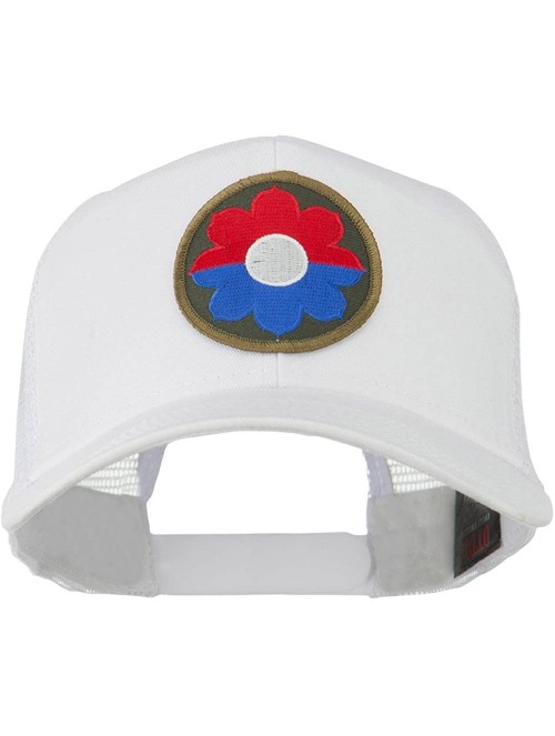 Baseball Caps US Army 9th Infantry Division Patched Mesh Back Cap - White - CM11LUGWW3D $29.35