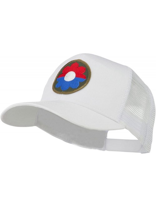 Baseball Caps US Army 9th Infantry Division Patched Mesh Back Cap - White - CM11LUGWW3D $29.35