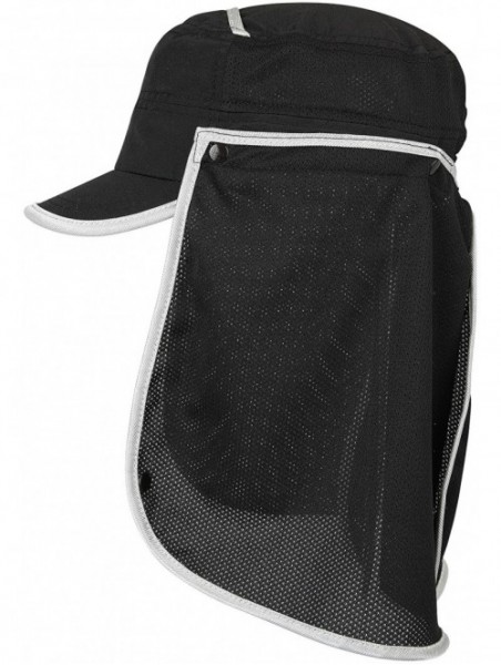 Sun Hats Taslon UV Fidel Cap - Black - CR11LV4GLKJ $21.00