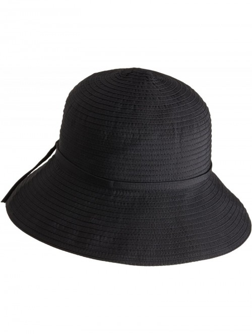 Sun Hats Women's Ribbon Crusher Hat - Black - C61144QSH67 $26.24