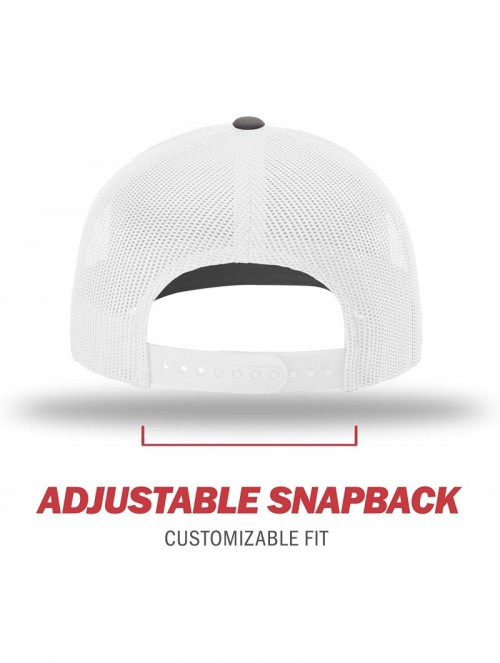 Baseball Caps Richardson Unisex 112 Trucker Adjustable Snapback Baseball Cap- Split Charcoal/White- One Size Fits Most - CN11...