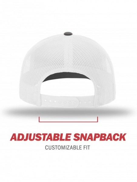 Baseball Caps Richardson Unisex 112 Trucker Adjustable Snapback Baseball Cap- Split Charcoal/White- One Size Fits Most - CN11...