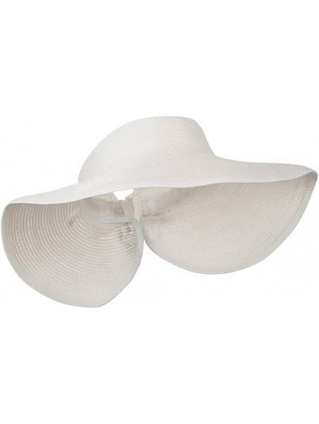 Visors UPF 50+ Bow Closure Roll Up Visor - White W39S33D - C411E8U6GWL $51.76