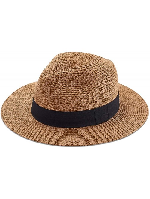 Sun Hats Beach Hats for Women- Summer Straw Hats Wide Brim Panama Hats with UV UPF 50+ Protection for Girls and Ladies - CJ19...