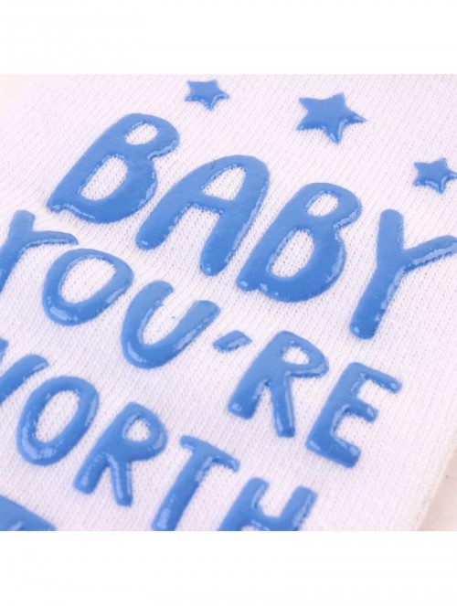 Headbands Labor and Delivery Non Slip Socks for Women Inspiration Hospital Funny Socks for Maternity Pregnancy - Blue - CD18R...