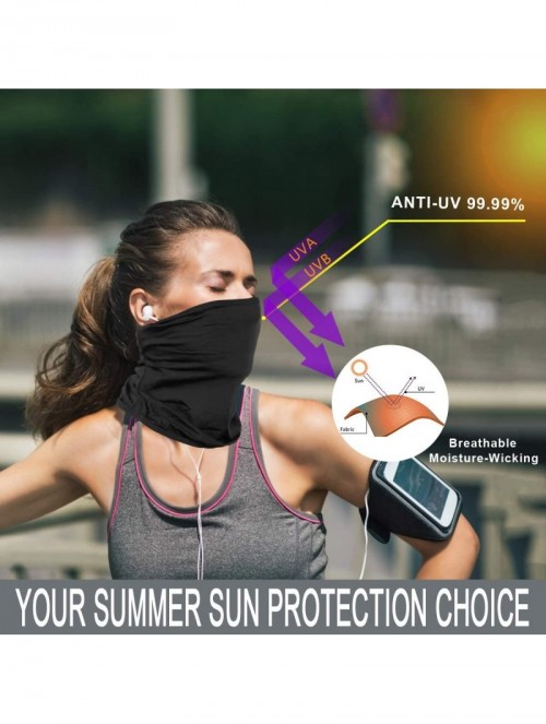 Balaclavas Achiou Balaclava Protection Cooling Cycling - Black - C019602A0UE $11.12