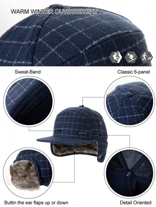 Newsboy Caps Wool/Cotton/Denim Baseball Cap Men Hunting Dad Hats Sports Earflap Unisex - 00776_black - C318YLZ8IM8 $19.31