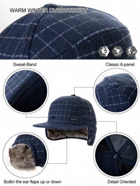 Newsboy Caps Wool/Cotton/Denim Baseball Cap Men Hunting Dad Hats Sports Earflap Unisex - 00776_black - C318YLZ8IM8 $19.31