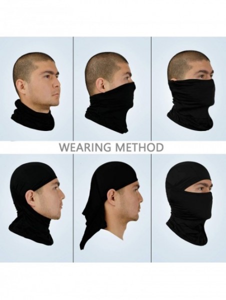 Balaclavas Achiou Balaclava Protection Cooling Cycling - Black - C019602A0UE $11.12