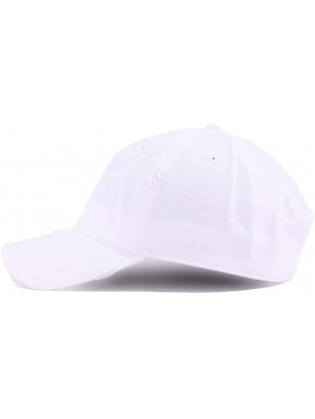 Baseball Caps Irish Shamrock Vintage Baseball Cap Embroidered Cotton Adjustable Distressed Dad Hat - White - CU1924XC4NI $19.76