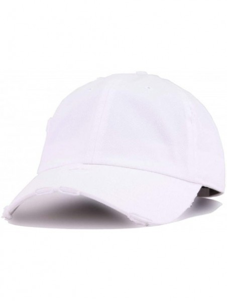 Baseball Caps Irish Shamrock Vintage Baseball Cap Embroidered Cotton Adjustable Distressed Dad Hat - White - CU1924XC4NI $19.76