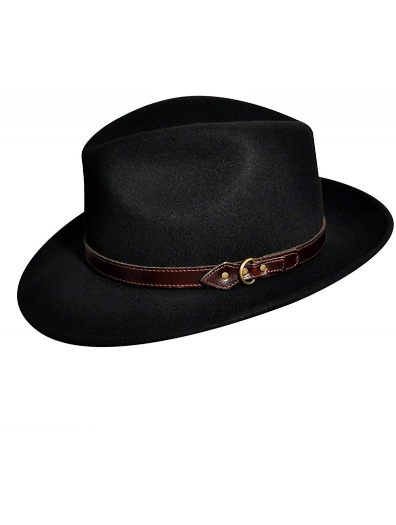 Fedoras Men Dunmore Gentlefelt Fedora - Black - C712I1CSAMJ $52.92