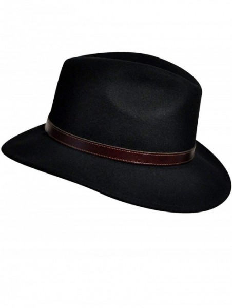 Fedoras Men Dunmore Gentlefelt Fedora - Black - C712I1CSAMJ $52.92