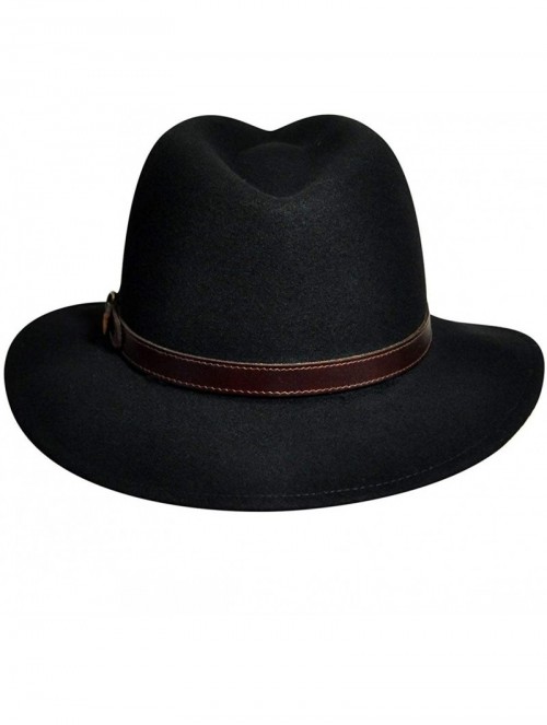 Fedoras Men Dunmore Gentlefelt Fedora - Black - C712I1CSAMJ $52.92