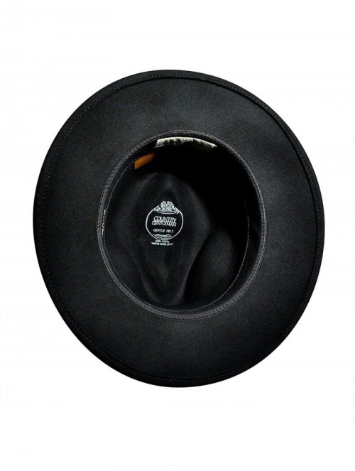 Fedoras Men Dunmore Gentlefelt Fedora - Black - C712I1CSAMJ $52.92