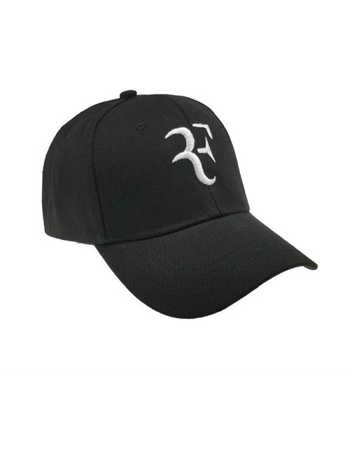 Baseball Caps Letter Embroidery 3D F Dad Hat Tennis Star Roger Federer Baseball Cap Black Adult Size - White - CQ18WNS3CUI $3...