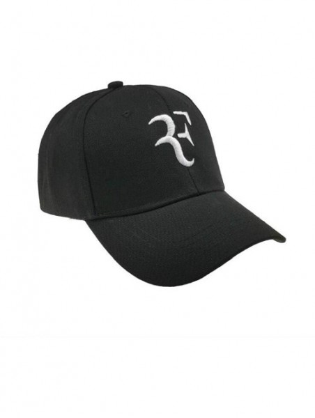 Baseball Caps Letter Embroidery 3D F Dad Hat Tennis Star Roger Federer Baseball Cap Black Adult Size - White - CQ18WNS3CUI $3...