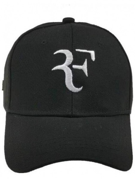 Baseball Caps Letter Embroidery 3D F Dad Hat Tennis Star Roger Federer Baseball Cap Black Adult Size - White - CQ18WNS3CUI $3...