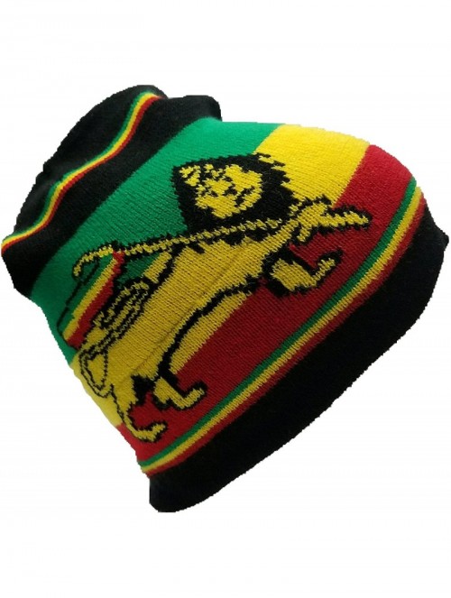 Skullies & Beanies Black Rasta Marijuana Lion of Judah Rasta Winter Beret Beanie Cap Skull Ski Hat - CN18DX4TGKW $16.65