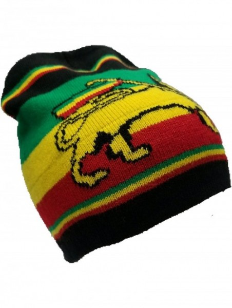 Skullies & Beanies Black Rasta Marijuana Lion of Judah Rasta Winter Beret Beanie Cap Skull Ski Hat - CN18DX4TGKW $16.65