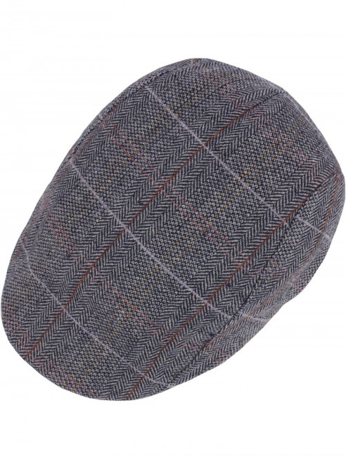 Newsboy Caps G66 Men Big Plus Size Herringbone XL XXL Newsboy Cap Cabbie Flat Golf Gatsby Hat - Black - CS187OAWNLT $29.62