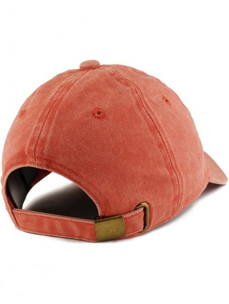 Baseball Caps Blondie Embroidered Pigment Dyed Unstructured Cap - Orange - CL18D4QNE3O $19.94