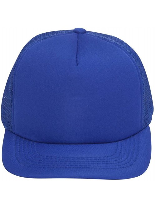 Baseball Caps Trucker SUMMER MESH CAP- Neon Orange - Royal - CI11CG3DEG3 $9.89