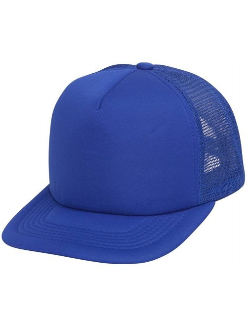 Baseball Caps Trucker SUMMER MESH CAP- Neon Orange - Royal - CI11CG3DEG3 $9.89