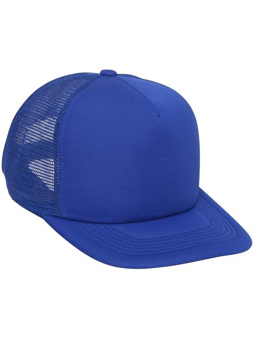 Baseball Caps Trucker SUMMER MESH CAP- Neon Orange - Royal - CI11CG3DEG3 $9.89