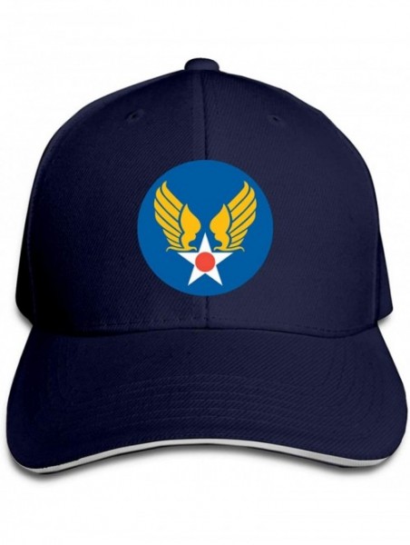 Baseball Caps US Army Air Corps Hap Arnold Wings Adjustable Hat Baseball Cap Sandwich Cap - Navy - CU18TUCI0WS $26.59