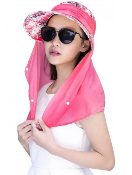 Sun Hats Outdoor Cycling Protection Foldable Sunshade - Rose - C318DDHELTQ $16.19