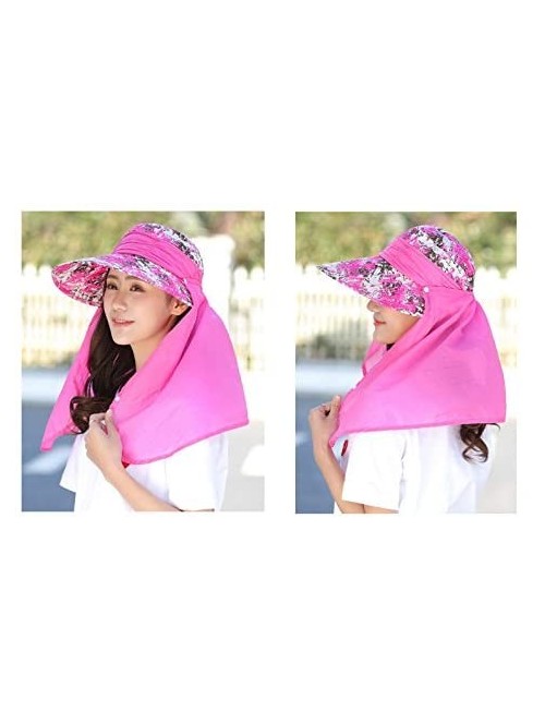 Sun Hats Outdoor Cycling Protection Foldable Sunshade - Rose - C318DDHELTQ $16.19