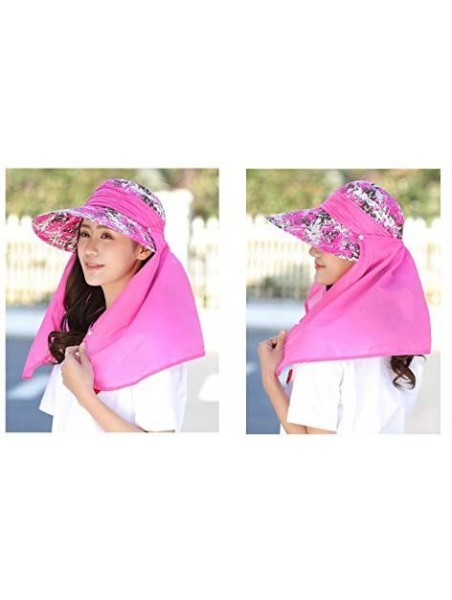 Sun Hats Outdoor Cycling Protection Foldable Sunshade - Rose - C318DDHELTQ $16.19