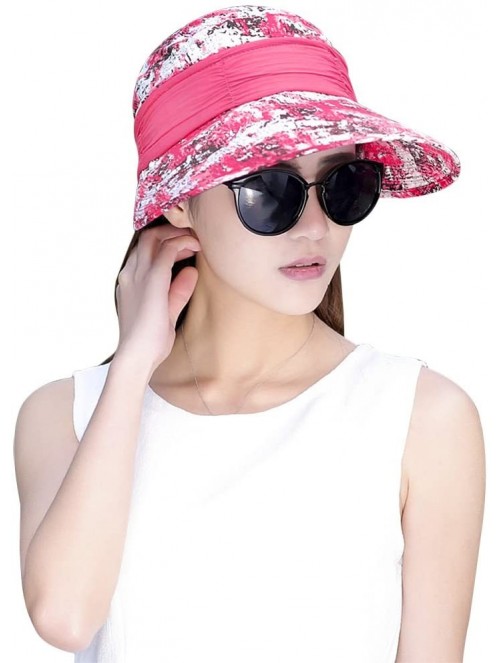 Sun Hats Outdoor Cycling Protection Foldable Sunshade - Rose - C318DDHELTQ $16.19