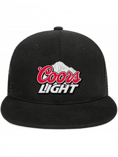 Sun Hats Coors-Light-Beer-Logo- Woman Man Adjustable Flat Bill Baseball Caps Vintage Snapbacks Trucker Hats - C018SZSCEAQ $23.70